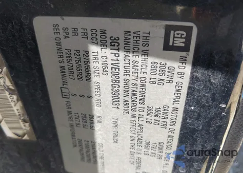 2011 GMC Sierra 1500 Sle from USA, damaged, VIN 3GTP1VE08BG390331